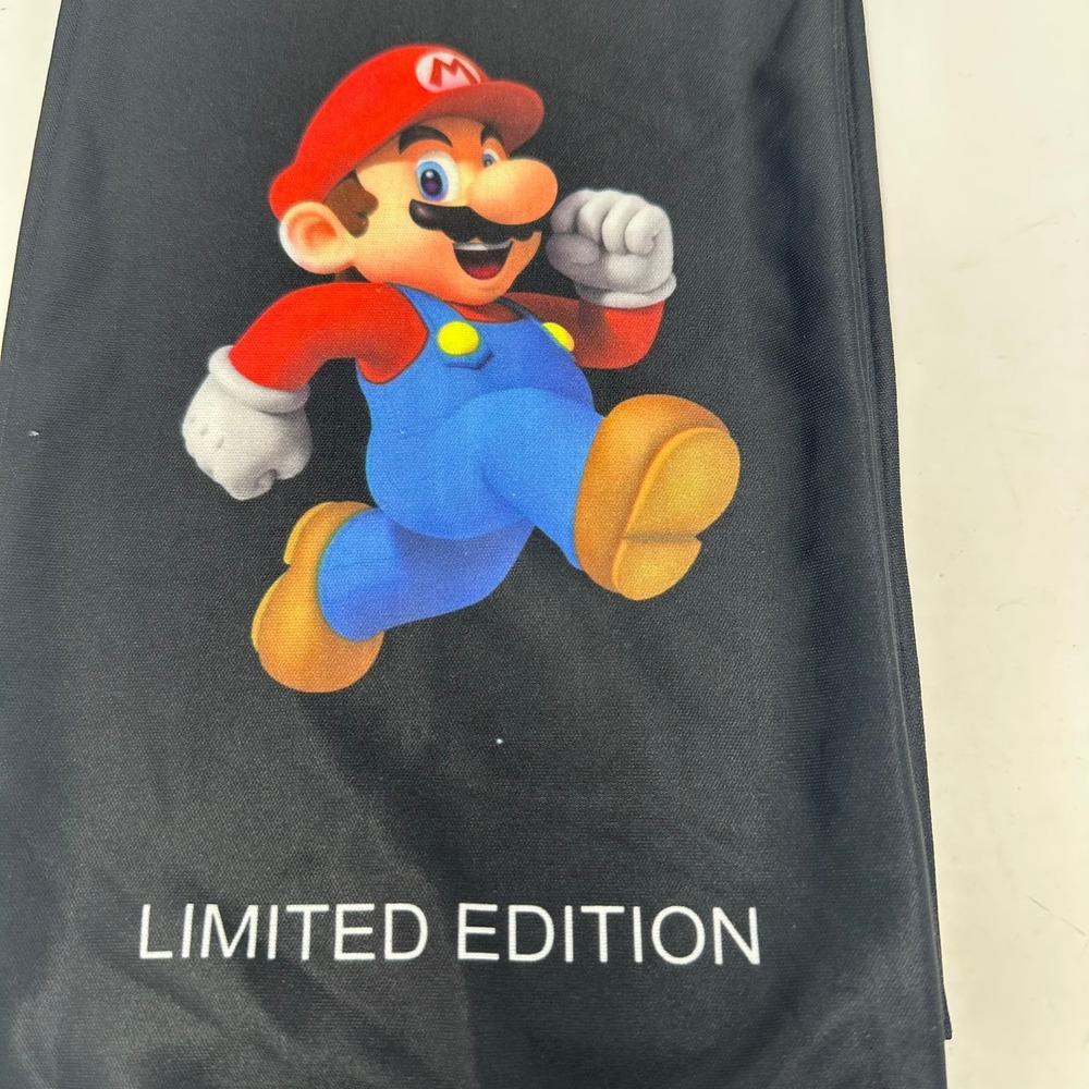 Nintendo Scarf Black Super Mario Limited Edition Graphics Fringe